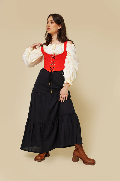 Apple Red Kate Corset, Red Corset top