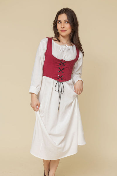 Burgundy Corset, Burgundy Corset Top, Handmade bustier stay