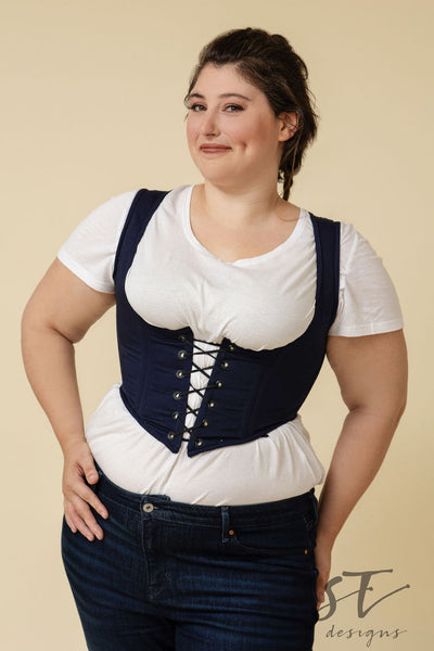 Navy Blue Kate Corset, Navy Corset, Dark Blue Corset
