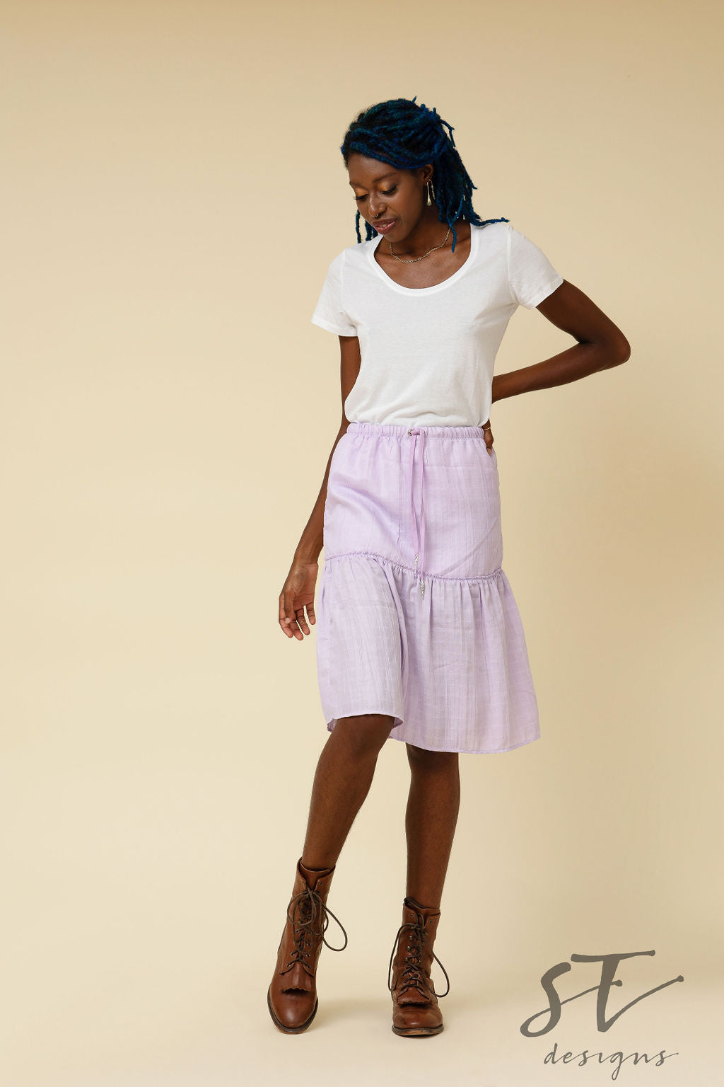 CHACOTT - 新品同様スティナstina pull-on skirt / lavender stina / pull-on skirt / lavender